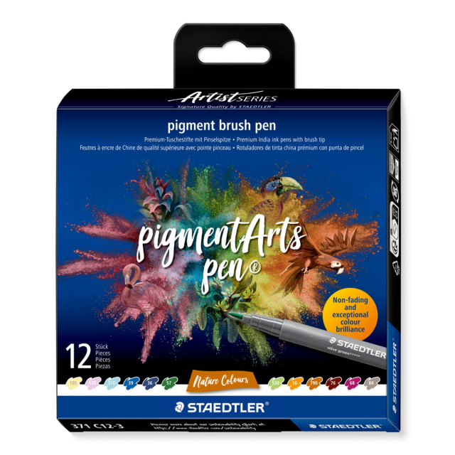 Pigment Arts Brush Pen 12-er Set Nature
