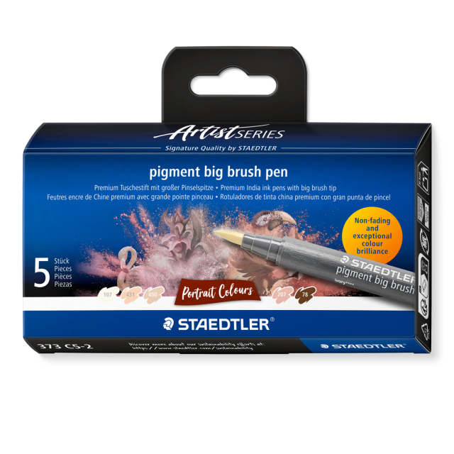 Pigment Arts Big Brush Pen 5-er Set Portrait