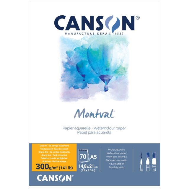 Montval Aquarellblock A5 CP 300g