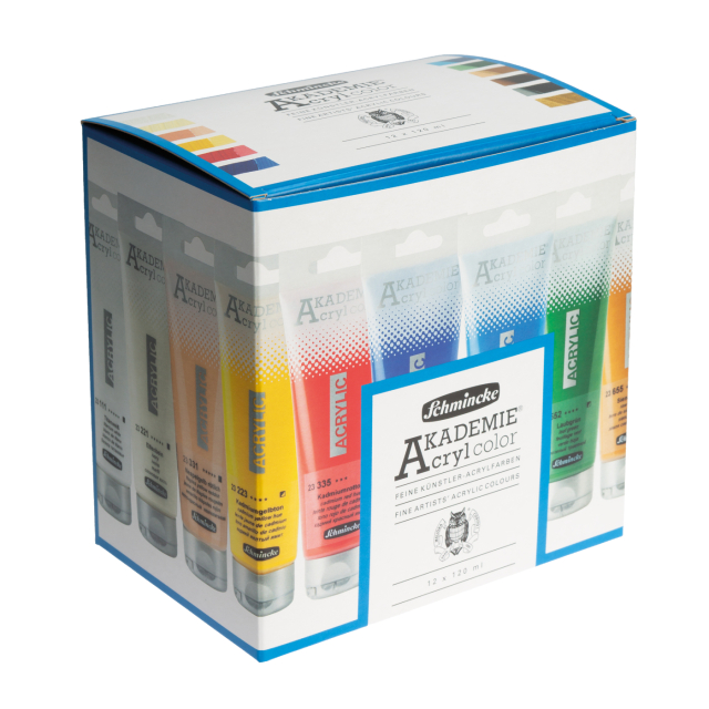 Akademie Acrylfarbe 120 ml 12er-Set