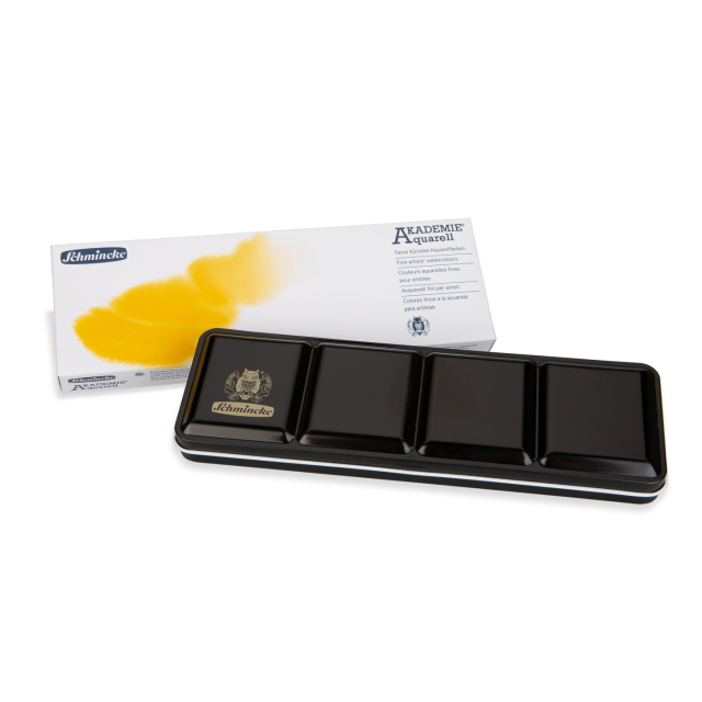 Akademie Aquarell Half Pans 12er-Set + 12 leere