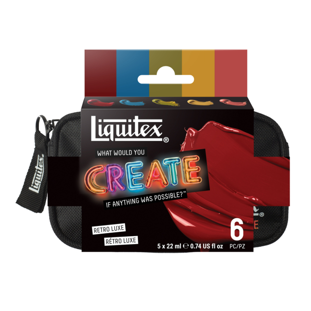 Acrylfarbe Pro Heavy Body Retro Luxe Set 5 x 22 ml