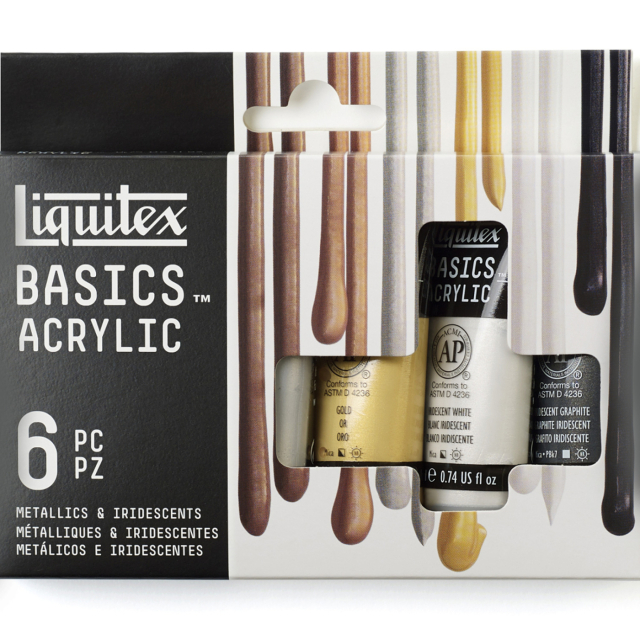 Acrylfarbe Metallic & Iridescent Set Tubes 6x22 ml