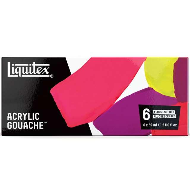Gouachefarbe Fluorescent Set 6x59 ml