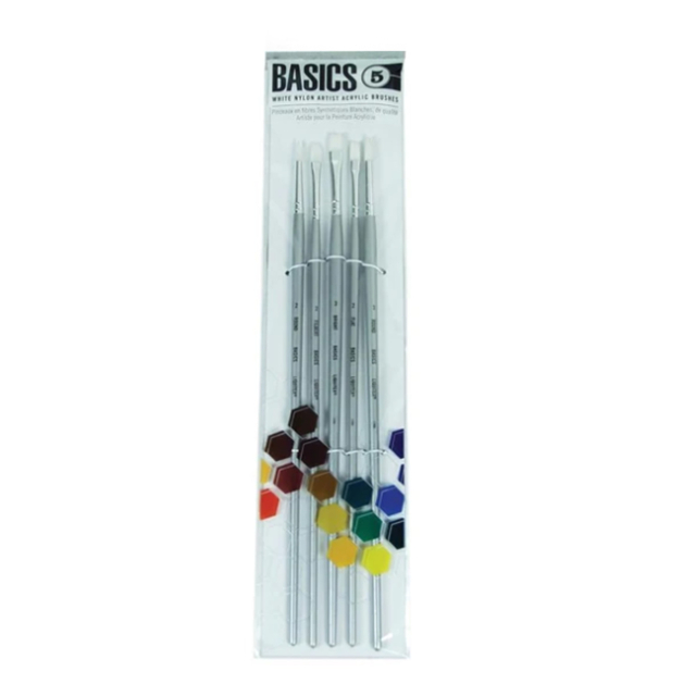 Synthetikpinsel Acryl Long Handle 5er-Set