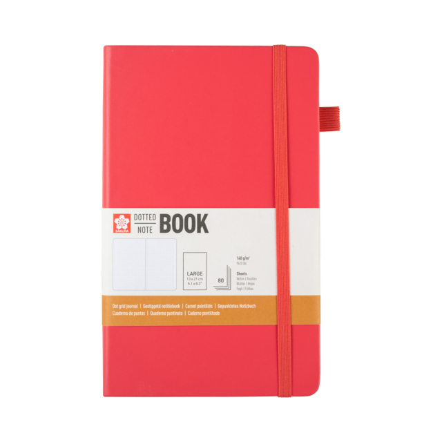 Notebook 13x21 cm Hard Cover Plum Blossom Dotted