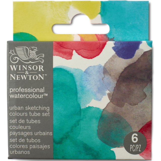 Professional Aquarellfarbe Tuben 5 ml Urban 6er-Set