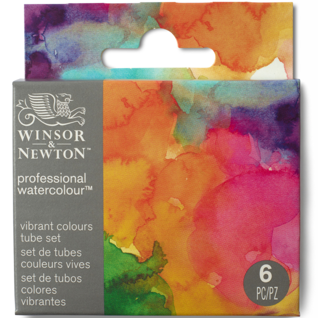 Professional Aquarellfarbe Tuben 5 ml Vibrant 6er-Set