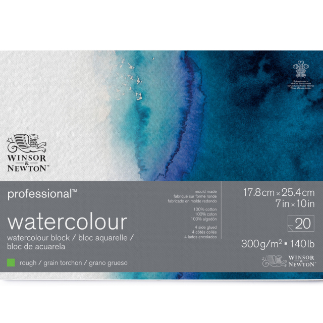 Professional Aquarellblock Rough 18x26 cm 300g
