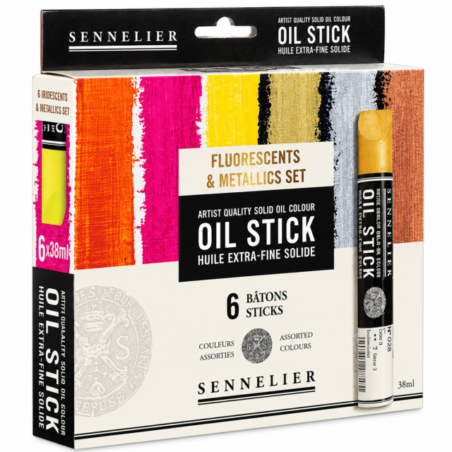 Oil Stick Flurescent & Metallics 6er-Set