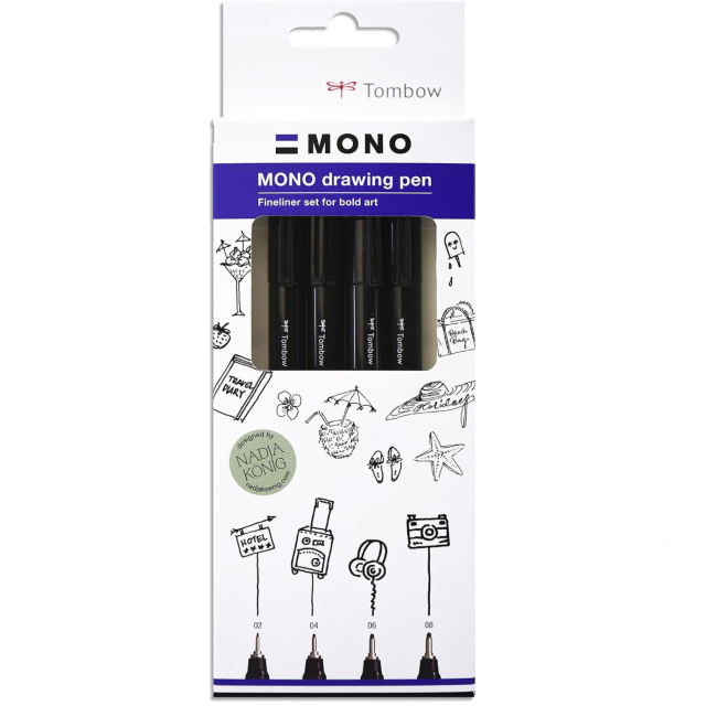 Fineliner MONO Drawing Fine 4er-Set