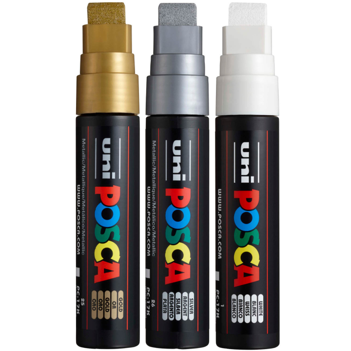 PC-17K Metallic 3er-Set in der Gruppe Stifte / Künstlerstifte / Marker bei Pen Store (poscaPC17K_set)