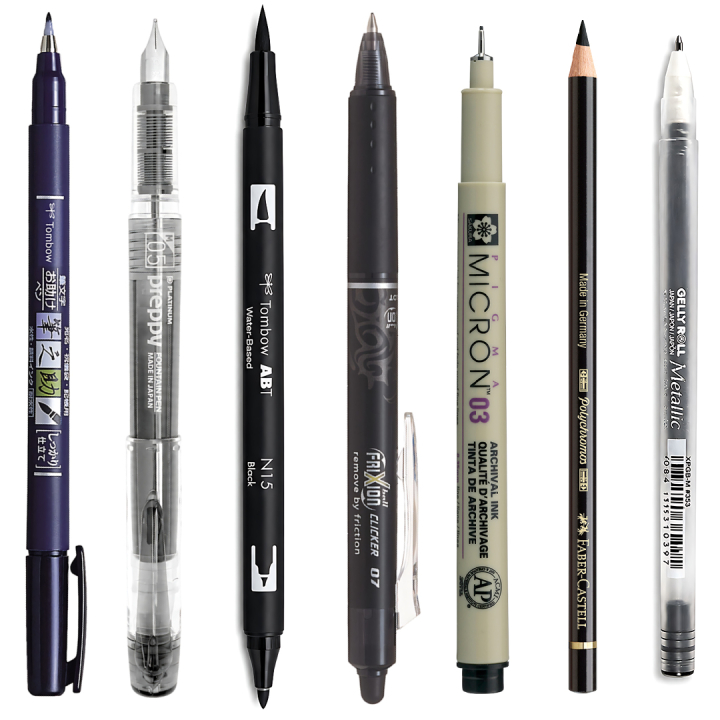 Sample kit Schwarz in der Gruppe Stifte / Künstlerstifte bei Pen Store (sample03_set)