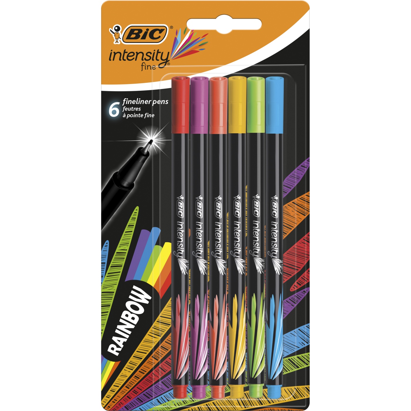Intensity Fineliner 6er-Set Rainbow Colors in der Gruppe Stifte / Schreiben / Fineliner bei Pen Store (100237)
