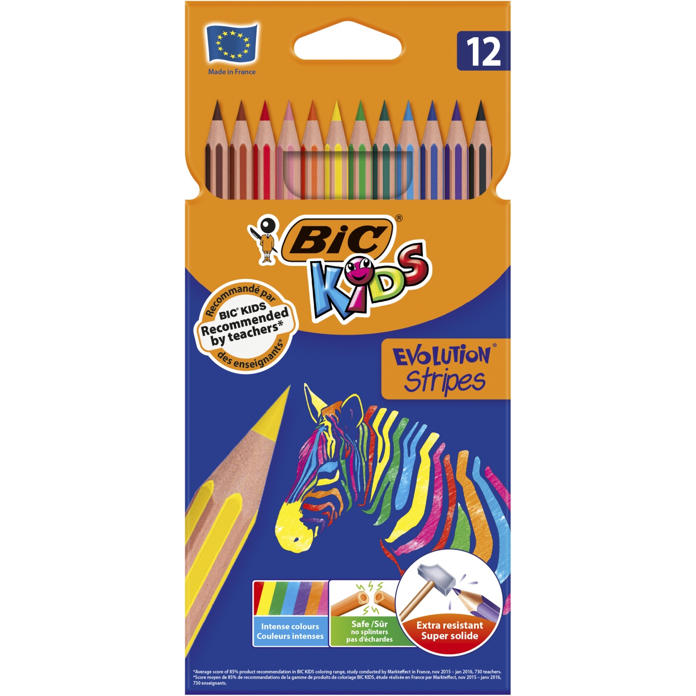 Kids Evolution Stripes Buntstifte 12er-Set (ab 5 Jahren) in der Gruppe Kids / Stifte für Kinder / Buntstifte für Kinder bei Pen Store (100244)