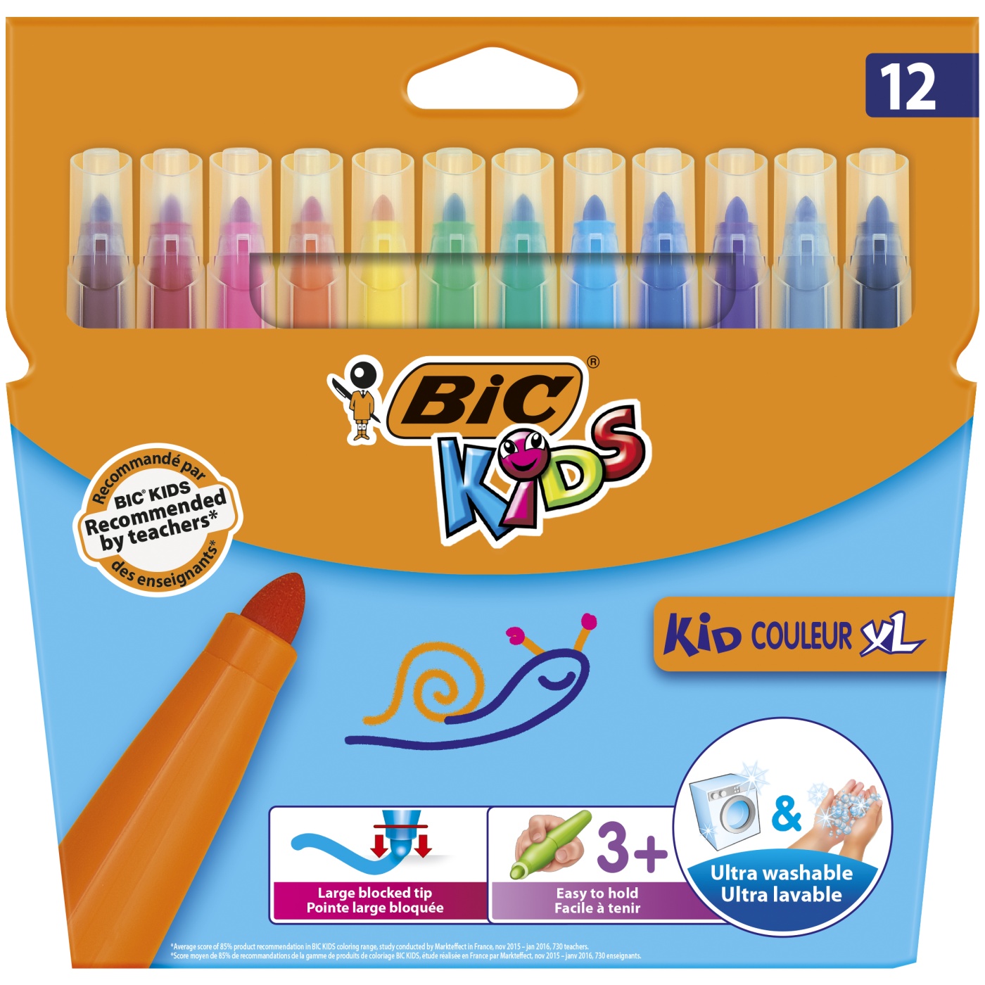 Kids Filzstifte XL 12er-Set (ab 3 Jahren) in der Gruppe Kids / Stifte für Kinder / Filzstifte für Kinder bei Pen Store (100248)