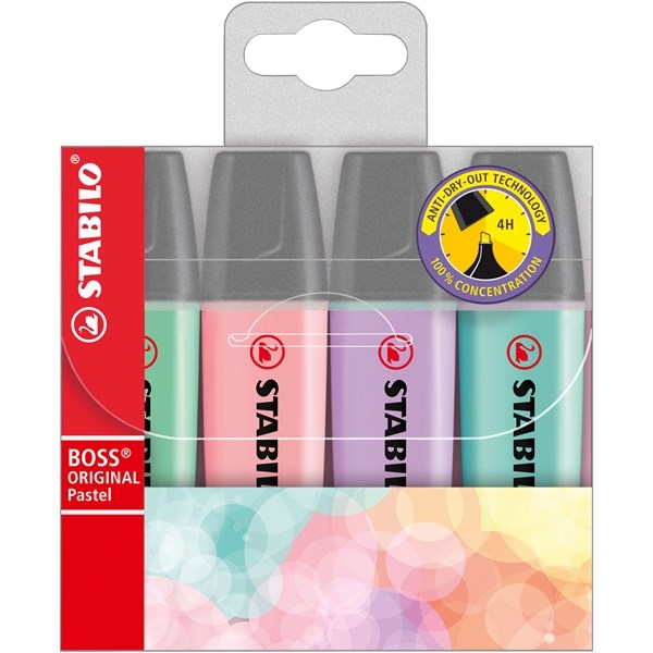 Boss Pastell 4er-Pack in der Gruppe Stifte / Etikettierung und Büro / Textmarker bei Pen Store (100296)