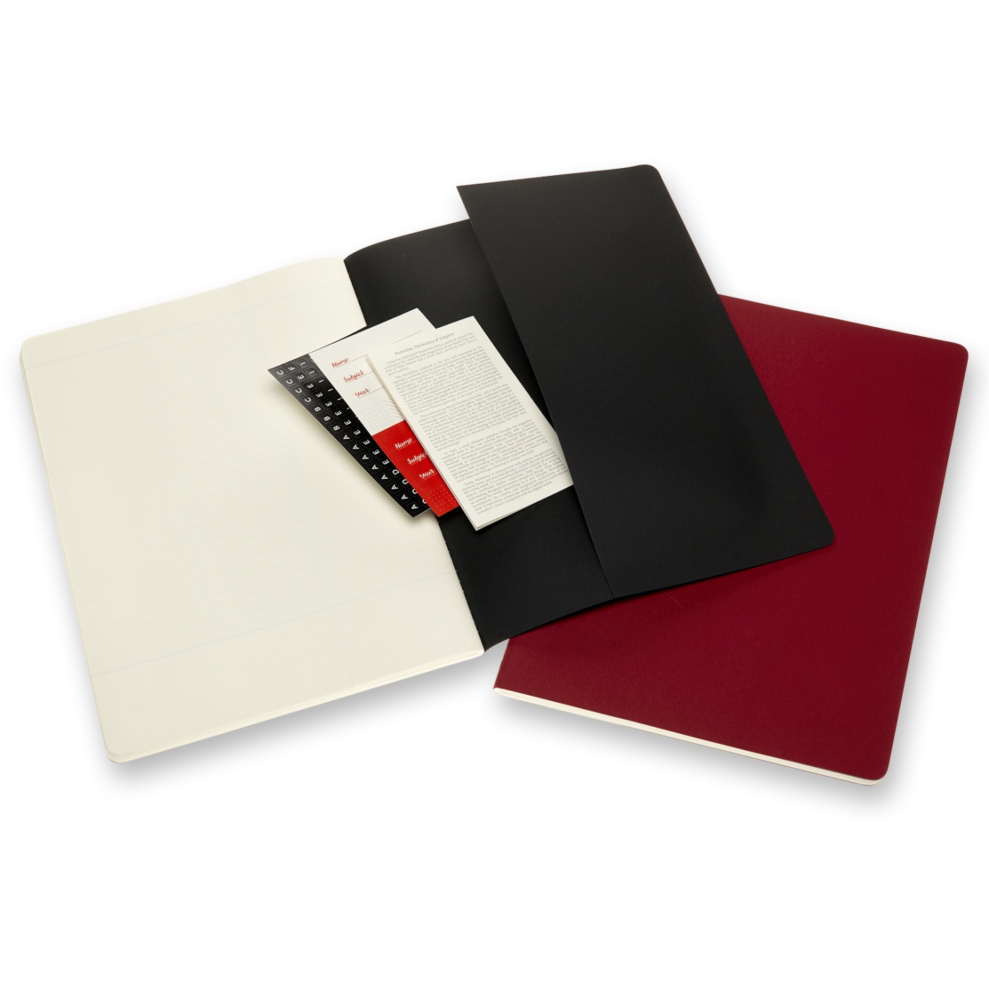 Cahier Subject A4 Black/Red Ruled in der Gruppe Papier & Blöcke / Schreiben und Notizen / Notizbücher bei Pen Store (100337)