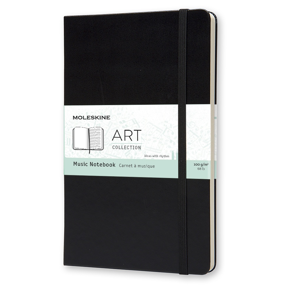 Art Music Notebook Large Black in der Gruppe Papier & Blöcke / Schreiben und Notizen / Notizbücher bei Pen Store (100376)