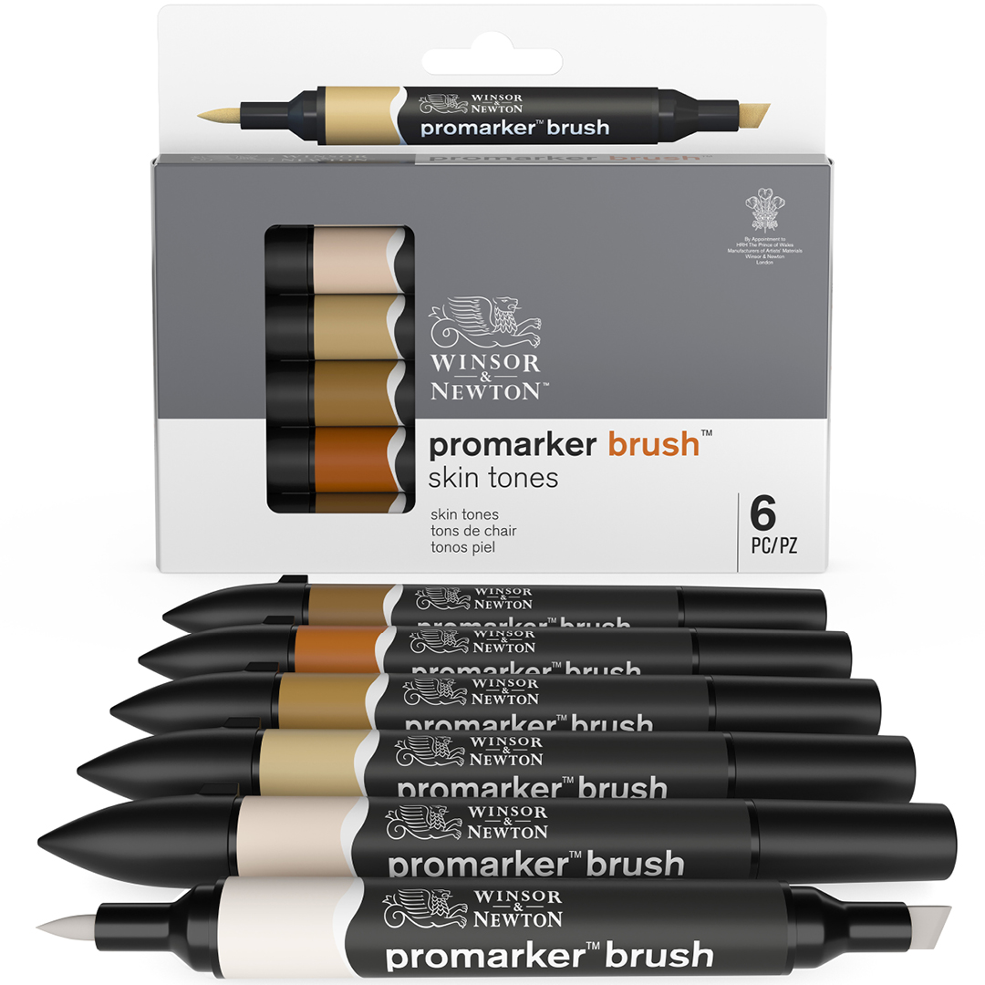 ProMarker Brush 6er-Set Skin Tones in der Gruppe Stifte / Künstlerstifte / Marker bei Pen Store (100553)