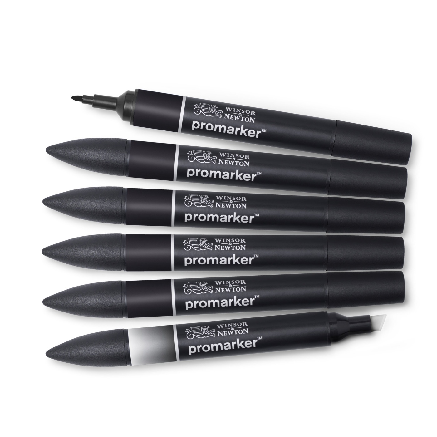 ProMarker 6er-Set Black & Blender in der Gruppe Stifte / Künstlerstifte / Marker bei Pen Store (100567)