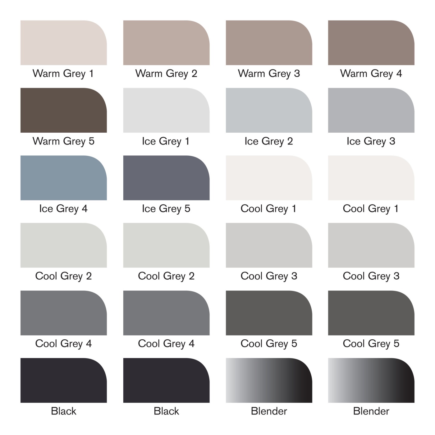 Promarker Black & Greys Wallet 24er-Set in der Gruppe Stifte / Künstlerstifte / Illustrationsmarker bei Pen Store (100568)