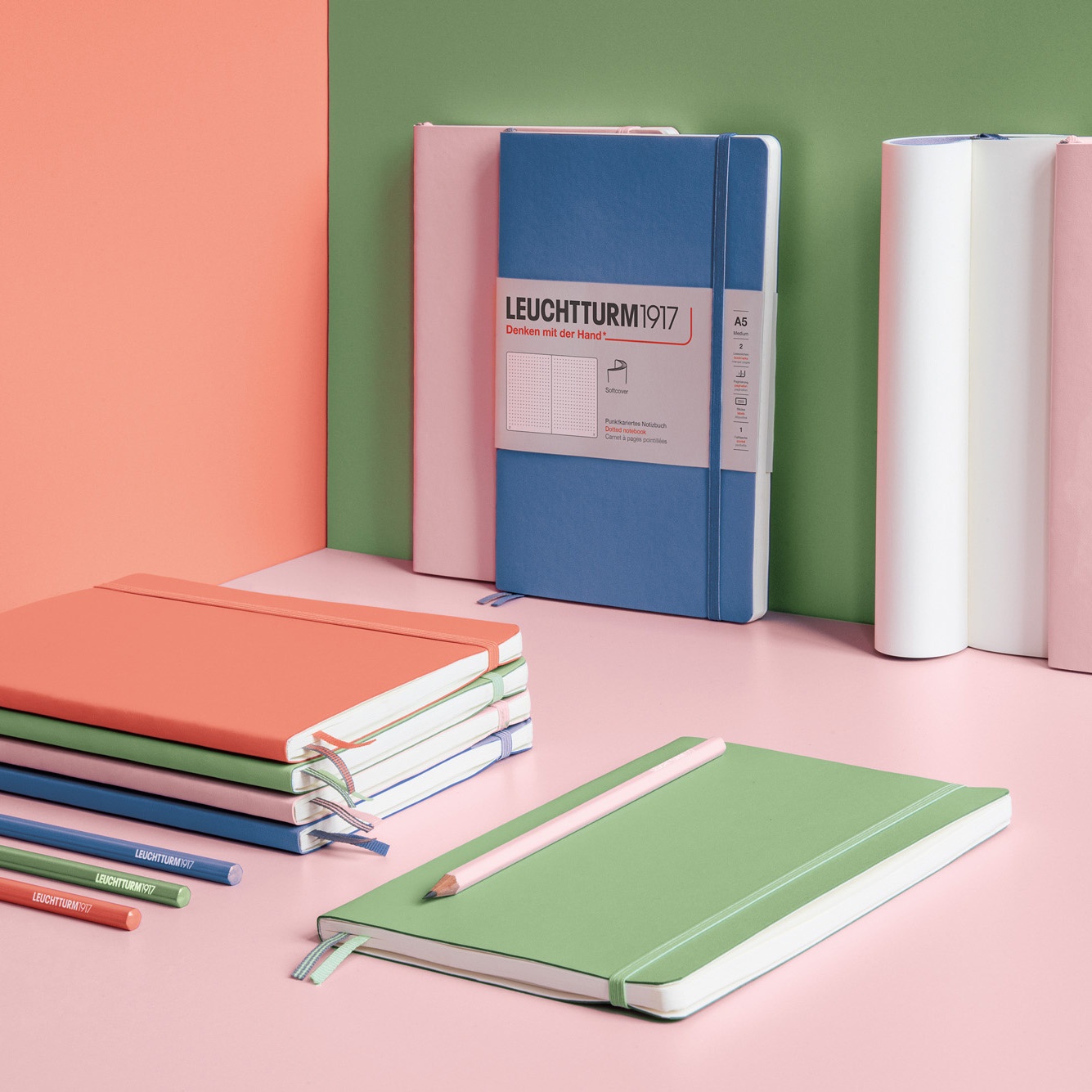 Notizbuch A5 Softcover Puder in der Gruppe Papier & Blöcke / Schreiben und Notizen / Notizbücher bei Pen Store (100809_r)
