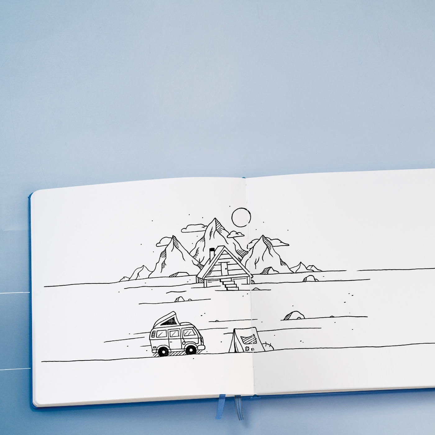 Sketchbook A5 Medium Landscape in der Gruppe Papier & Blöcke / Künstlerblöcke / Skizzenbücher bei Pen Store (100831_r)