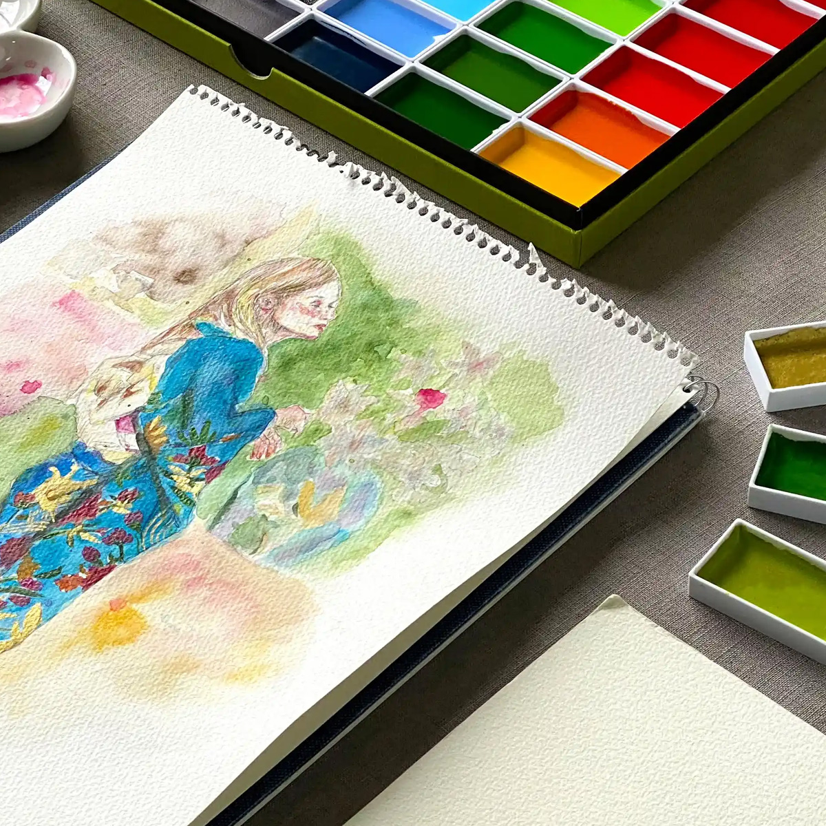 Gansai Tambi Akvarell 24er-Set in der Gruppe Künstlerbedarf / Farben / Aquarell bei Pen Store (101077)
