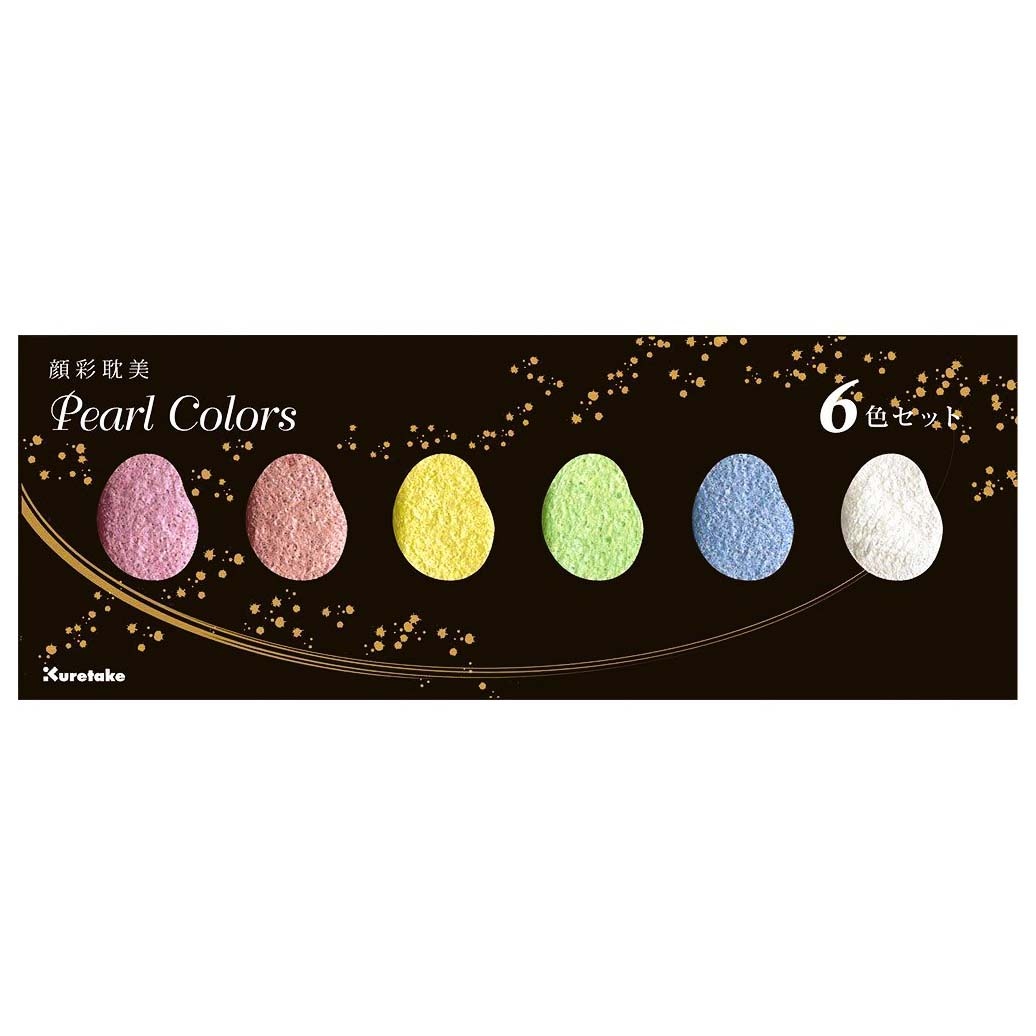 Gansai Tambi Akvarell 6er-Set Pearl Colors in der Gruppe Künstlerbedarf / Farben / Aquarell bei Pen Store (101079)