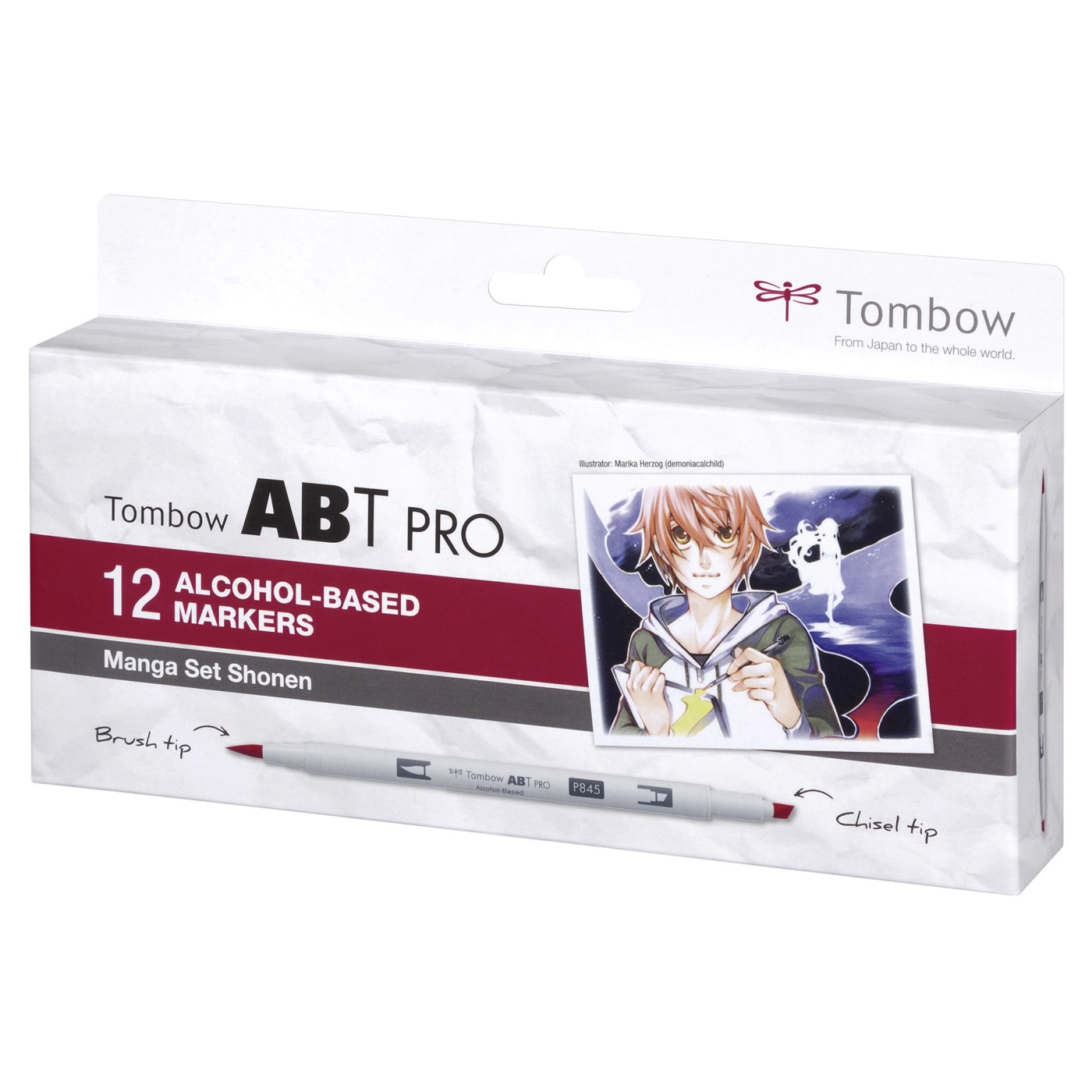 ABT PRO Dual Brush Stift 12er-Set Manga in der Gruppe Stifte / Künstlerstifte / Marker bei Pen Store (101256)
