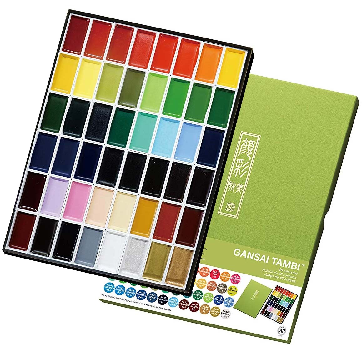 Gansai Tambi Akvarell 48er-Set in der Gruppe Künstlerbedarf / Farben / Aquarell bei Pen Store (101261)