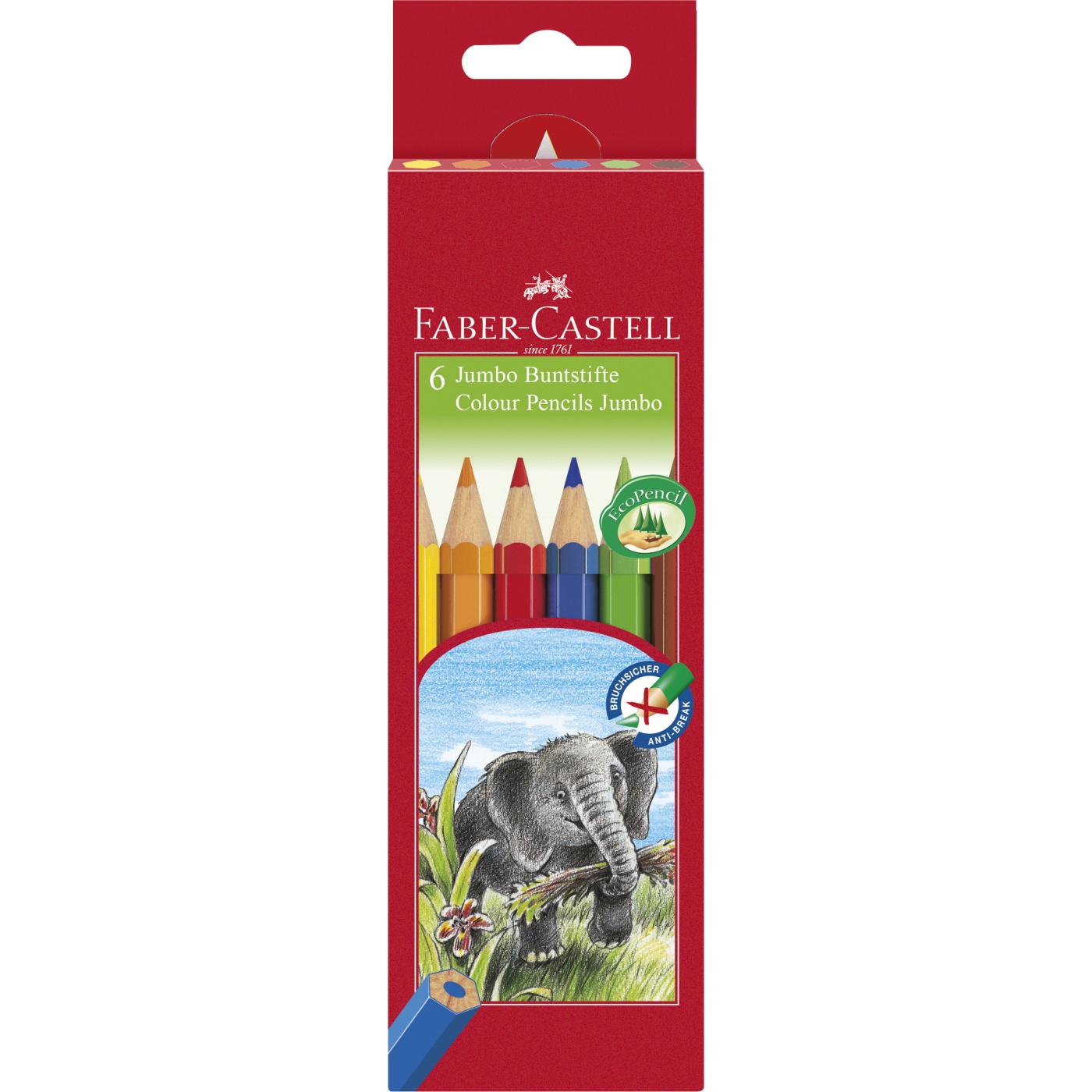 Buntstifte Jumbo 6er-Set (ab 3 Jahren) in der Gruppe Kids / Stifte für Kinder / Buntstifte für Kinder bei Pen Store (101407)