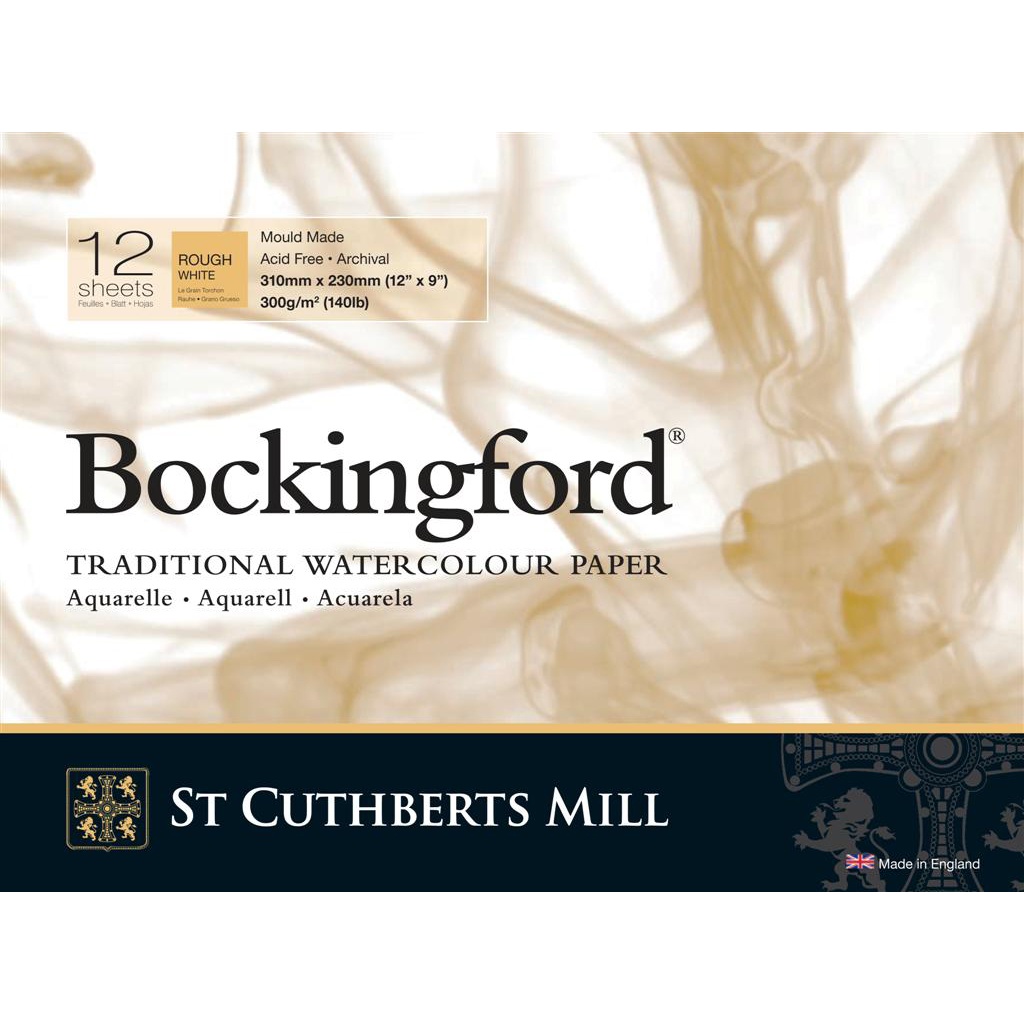 Bockingford Aquarellpapier 310 × 230 mm 300 g Rau in der Gruppe Papier & Blöcke / Künstlerblöcke / Aquarellpapier bei Pen Store (101501)