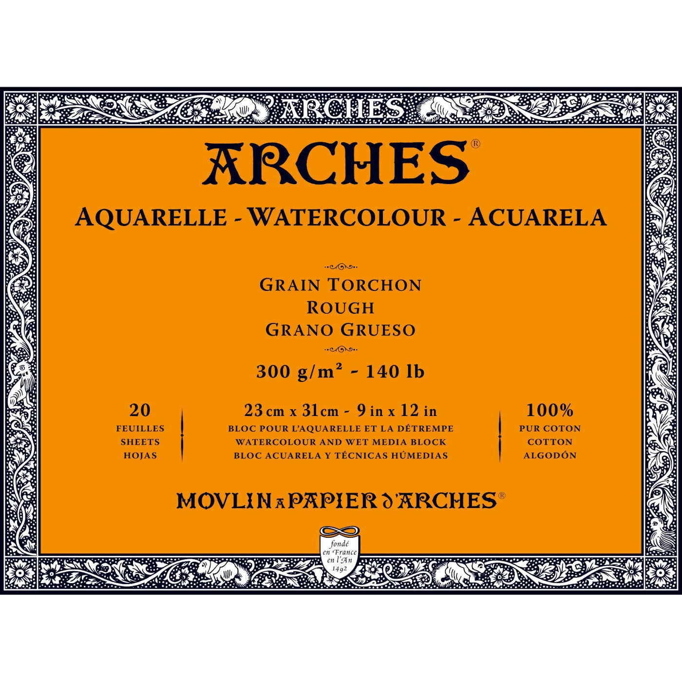 Aquarellblock Rough 300g 23x31cm in der Gruppe Papier & Blöcke / Künstlerblöcke / Aquarellpapier bei Pen Store (101526)