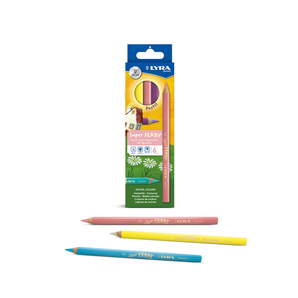 Super Ferby 6er-Set Pastell (ab 3 Jahren) in der Gruppe Kids / Stifte für Kinder / Buntstifte für Kinder bei Pen Store (101585)