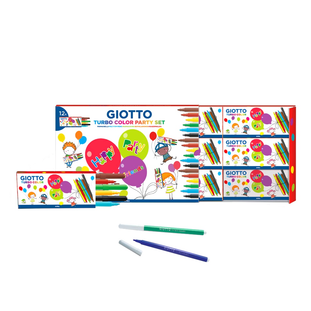 Party-Set Turbo Color Filzstifte x 12 (ab 3 Jahren) in der Gruppe Kids / Stifte für Kinder / Filzstifte für Kinder bei Pen Store (101591)