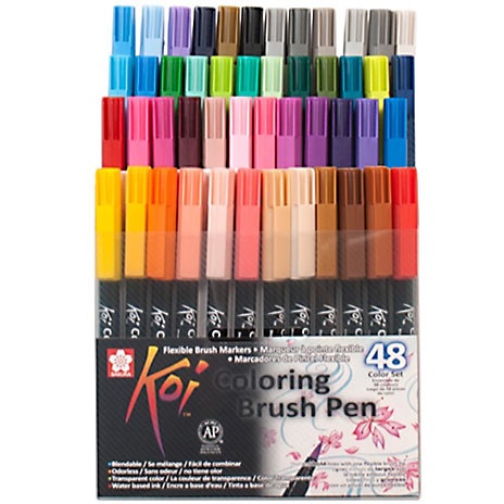 Koi Colouring Brush Pen 48er-Set in der Gruppe Stifte / Künstlerstifte / Pinselstifte bei Pen Store (102308)