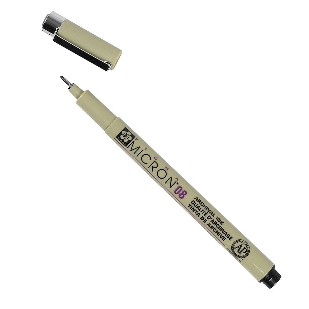 Sakura Pigma Micron Fineliner Set – 8 Schwarze + 8 Farbige Stifte, Verschiedene Stärken