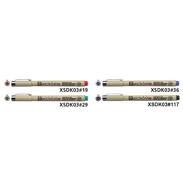 PIGMA MICRON - Fineliner, 3 Pezzi Sakura Pennarellini A Punta Fine, A