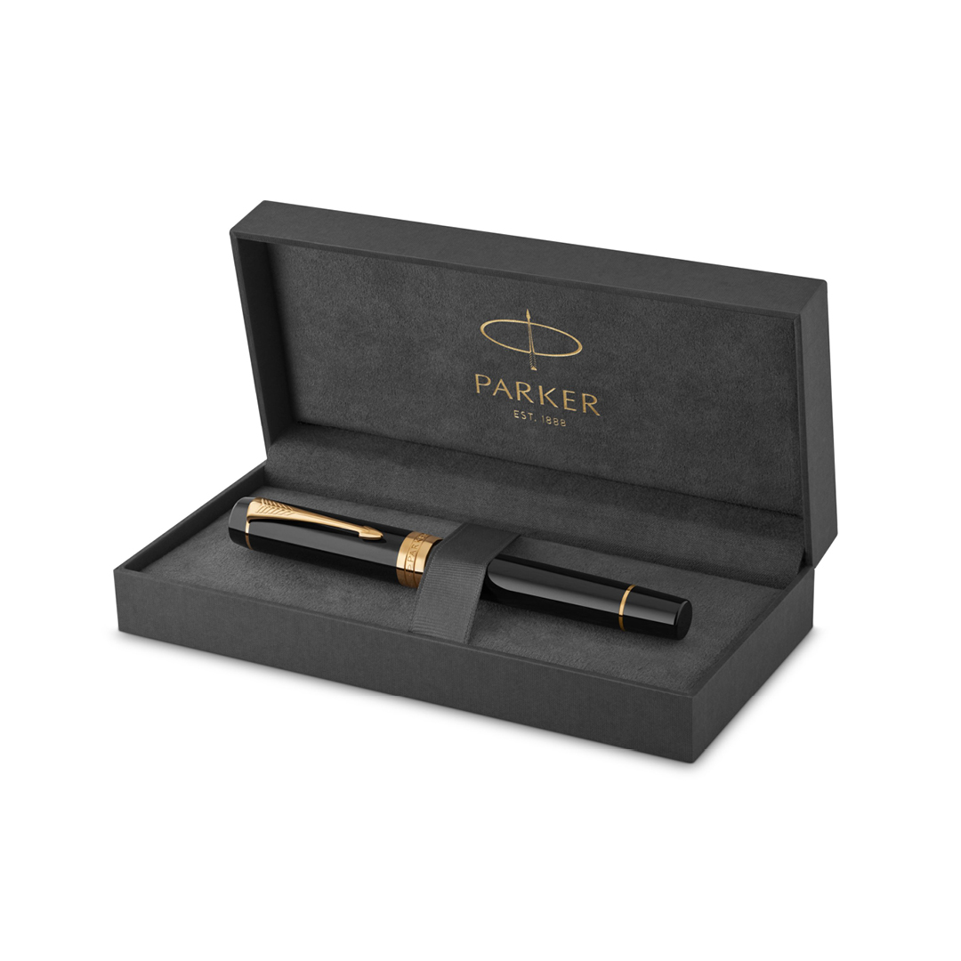 Parker Duofold Füllfederhalter – Perle & Schwarz, Mittlere Feder, In Geschenkverpackung