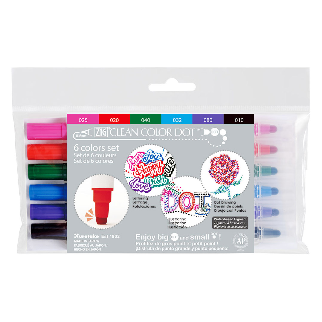 Kuretake ZIG Art & Graphic Twin Tip Marker – Brush & 0,8 Mm Spitze, Pink – Für Manga, Stamping & Mehr