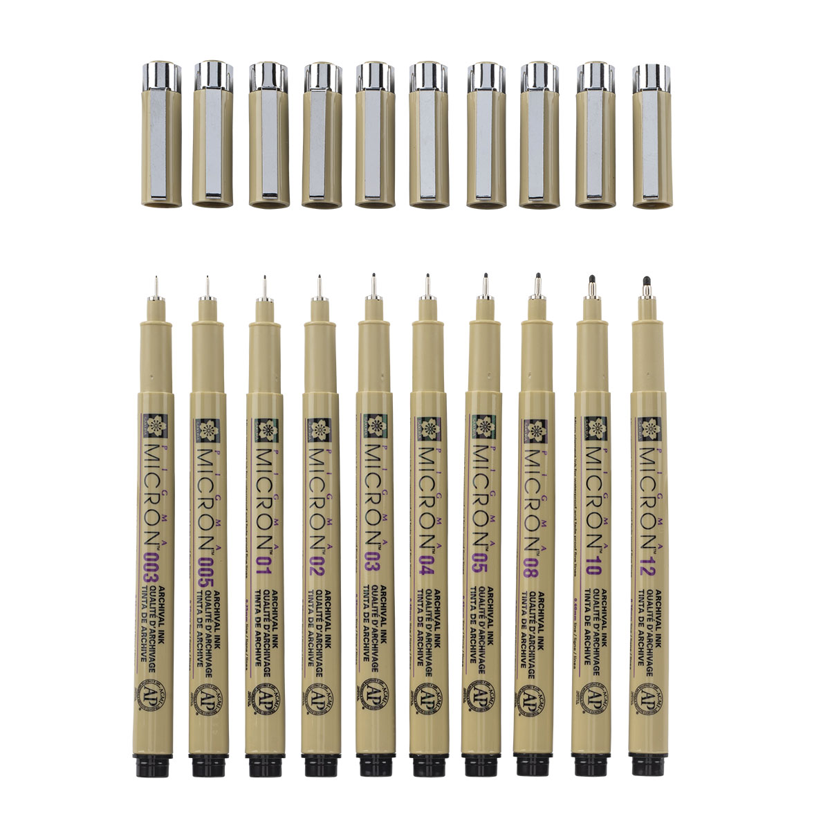 Pigma Micron 10er-Set Black in der Gruppe Stifte / Produktreihen / Pigma Micron bei Pen Store (125574)