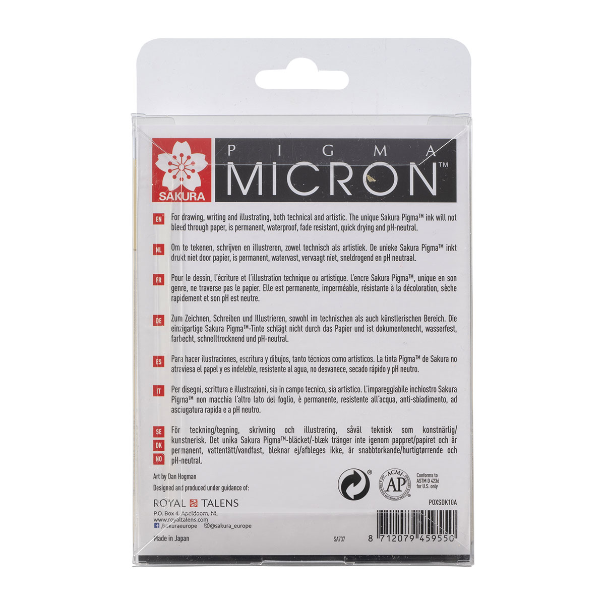 Pigma Micron 10er-Set Black in der Gruppe Stifte / Produktreihen / Pigma Micron bei Pen Store (125574)