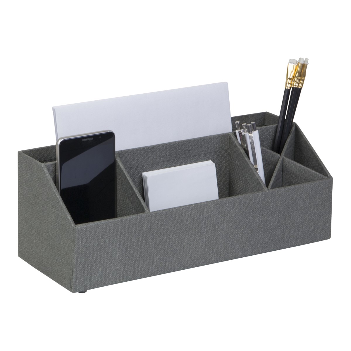 BIGSO Schubladen-Organizer Mit 6 Fächern – Beige, 29x29x11 Cm, Aus Polyester & Karton