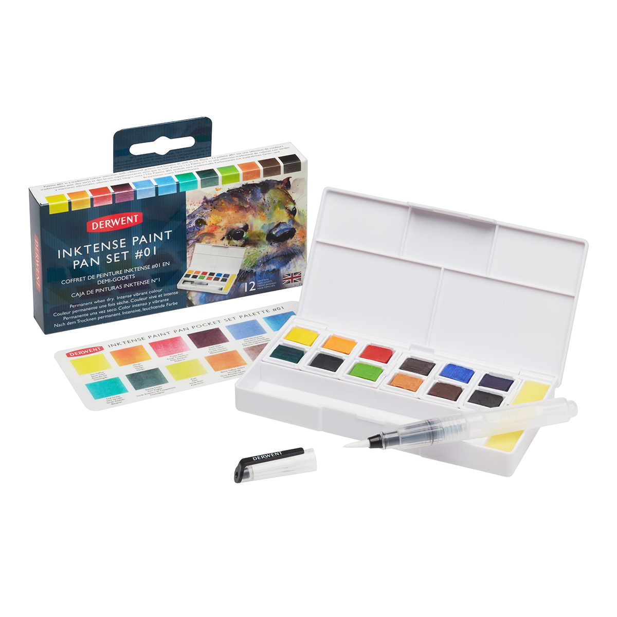 Inktense Paint Pan Set 12 1/2-Näpfe in der Gruppe Künstlerbedarf / Farben / Aquarell bei Pen Store (128192)