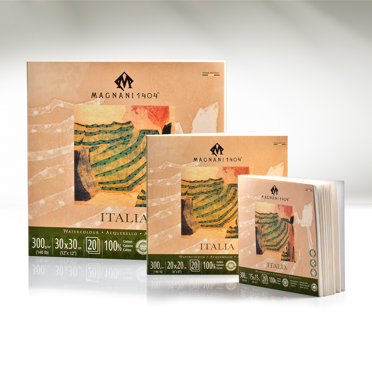 SMLT Aquarellpapier Block A4 – 260 G/m², 20 Blatt | 100% Recycelt, Säurefrei | Für Alle Aquarelltechniken