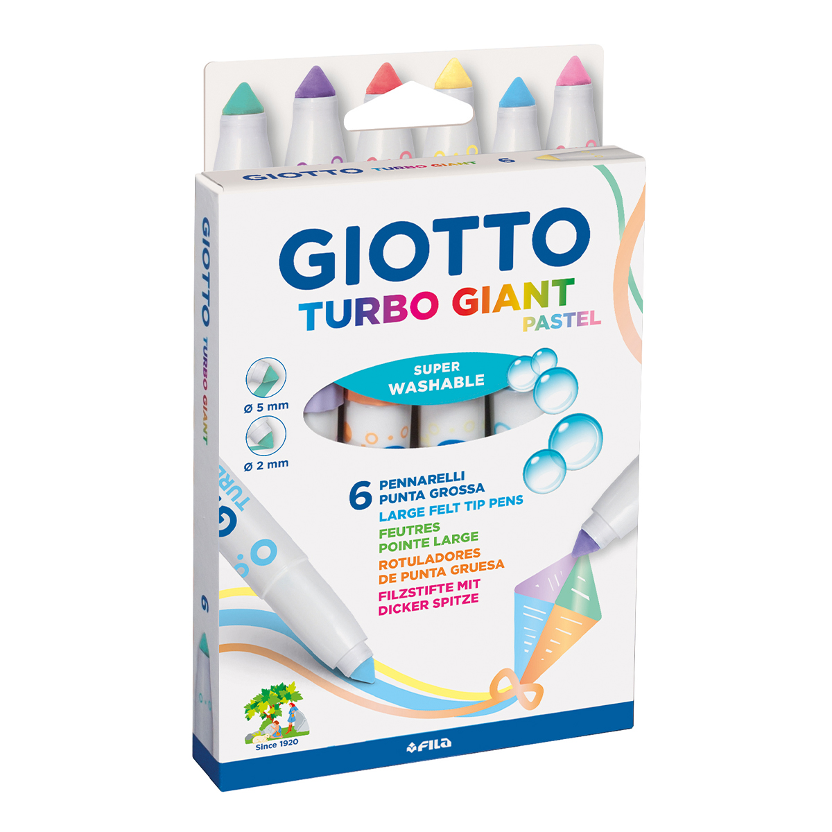 Turbo Giant Pastel 6er-Set in der Gruppe Kids / Stifte für Kinder / Filzstifte für Kinder bei Pen Store (129851)