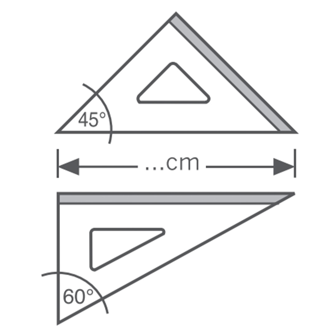 Kit Winkellineale 45°/30 cm + 60°/30 cm