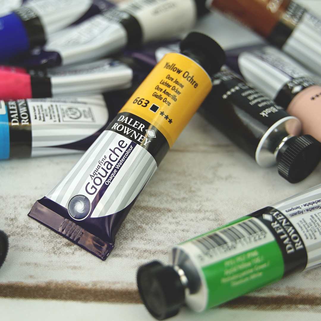 Aquafine Gouache 15 Ml Burnt Sienna – Hochpigmentierte Künstlerfarbe Von Daler-Rowney
